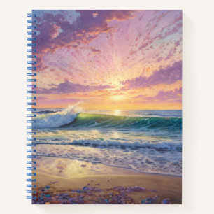 Strandwellen und Strandkunst Notizbuch