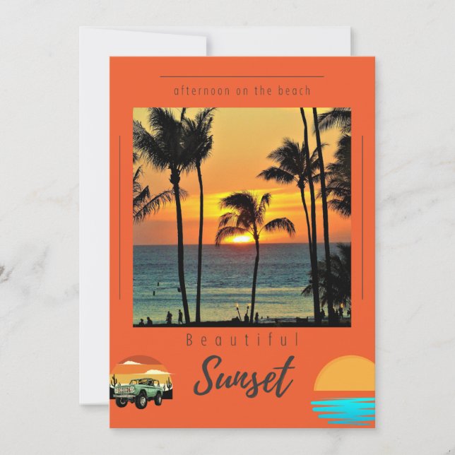 Strandwohnkarte Feiertagskarte (Vorderseite)