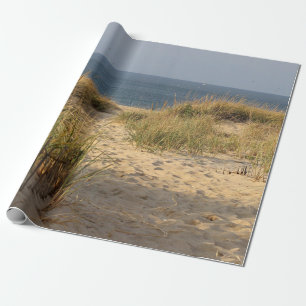 Strandzaun in den Sanddünen Geschenkpapier