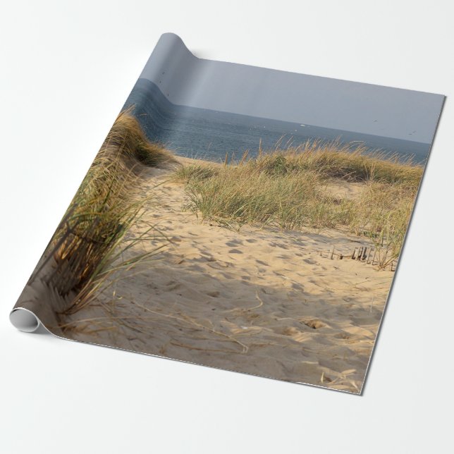 Strandzaun in den Sanddünen Geschenkpapier (Ungerollt)