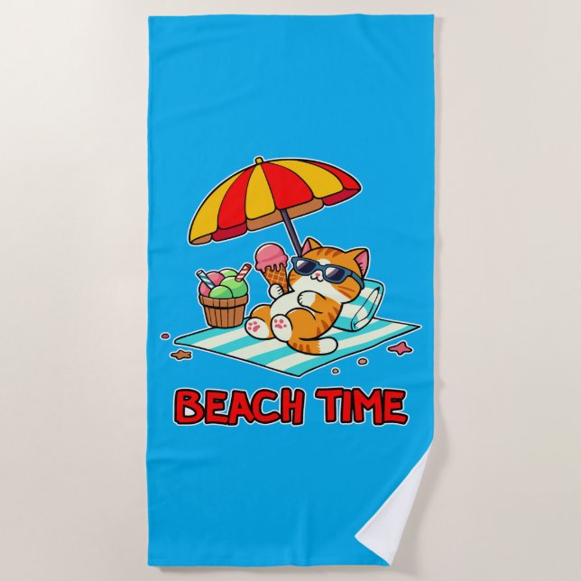 Strandzeit 3 strandtuch (Vorderseite)