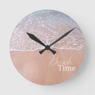 Strandzeit Runde Wanduhr