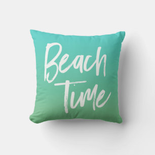 Strandzeit Türkis Ombre Kissen
