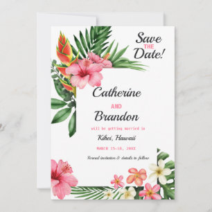 Strandziel der tropischen Liebe Save The Date