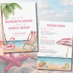 Strandziel Junggesellinnen-Wochenende Einladung
