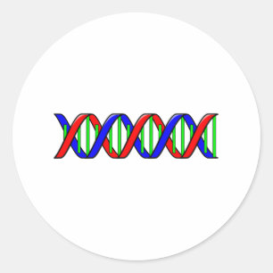 Strang der Wissenschafts-DNS Runder Aufkleber