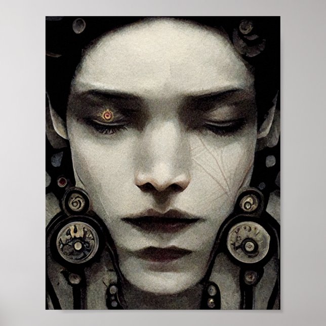 Strange Face Surreal Art Poster (Vorne)