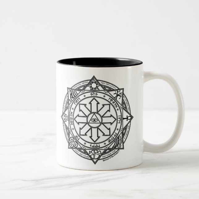 Strange Magic Circle Sigil Chaos Magic Witchcraf Zweifarbige Tasse (Rechts)
