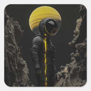 Strange Planet Quadratischer Aufkleber