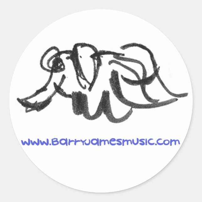 Strange Slumber - Chalk Elephant Runder Aufkleber (Vorderseite)