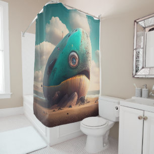 Strange Whale Duschvorhang
