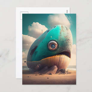 Strange Whale Feiertagspostkarte