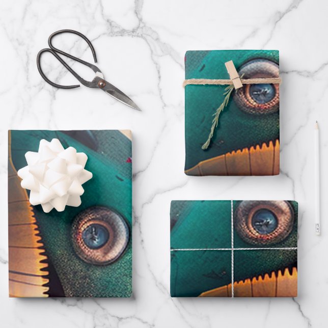 Strange Whale Geschenkpapier Set (Vorderseite)