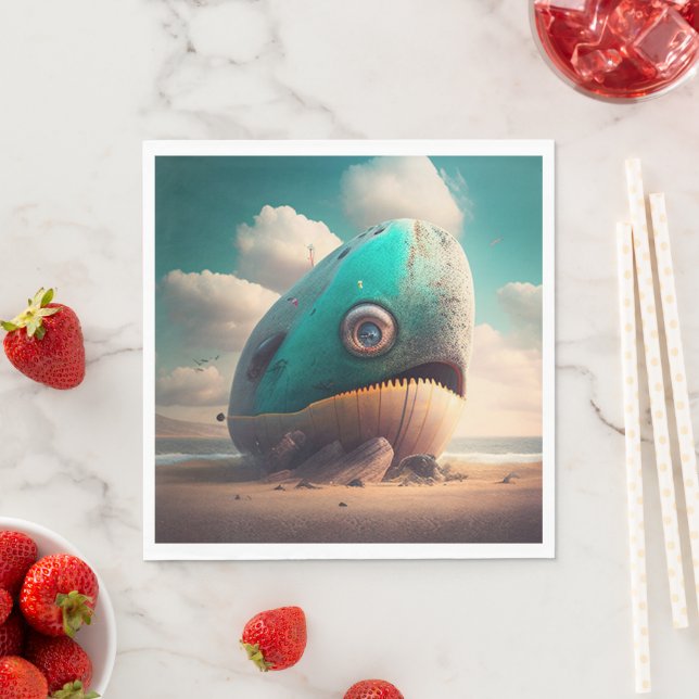 Strange Whale Serviette (Beispiel)