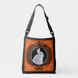 Strange White Bunny Crossbody Bag / Shoulder Tote Tragetaschen Mit Langen Trägern