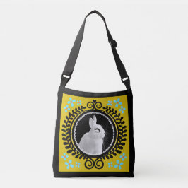 Strange White Bunny Crossbody Bag / Shoulder Tote Tragetaschen Mit Langen Trägern