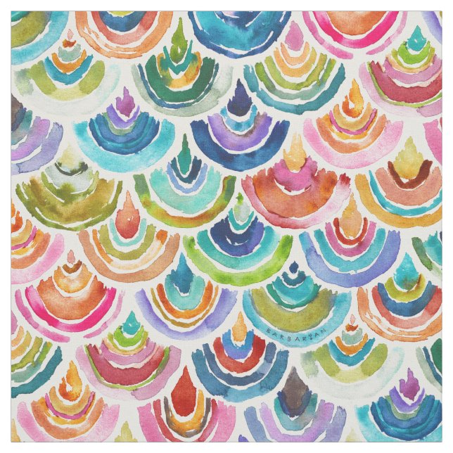 STRANGEBOW Rainbow Fish Scale Bold Print Stoff (Muster)