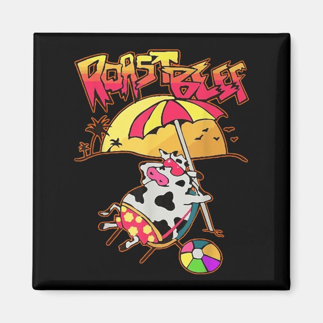 Stranger Dustin Liebe Roast Beef Beach Cow Tv Paro Magnet (Vorne)