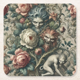 Strangers in the Park at Night – Gothic Victorian Rechteckiger Pappuntersetzer