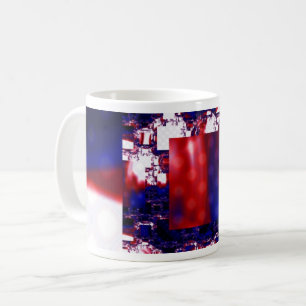 Strangieren   Art Wrap in Rot und Blau des Fraktal Tasse
