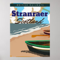 Stranraer Scotland Vintage Reiseplakat