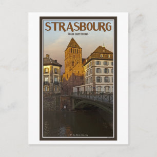Strasboug - Ill River und St Thomas Postkarte