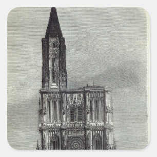 Strasburg Kathedrale Quadratischer Aufkleber