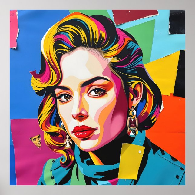 "Strasha" - Glanz Pop Collage Dream Poster (Vorne)