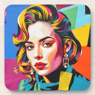 „Strasha“ - Gloss Pop Collage Dream Getränkeuntersetzer