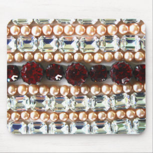 Strass und Perlen - Vintage-Schmuck Mousepad