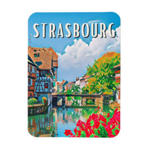 Straßburg Foto Vintage Magnet