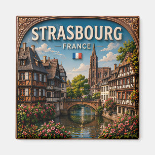 🏰 Straßburg Frankreich Historischer Kanal Magnet