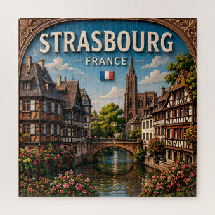 🏰 Straßburg Frankreich Historischer Kanal Puzzle