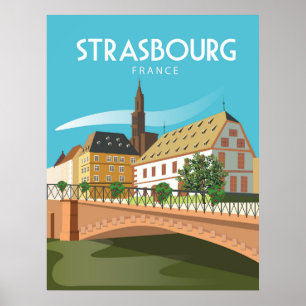 Straßburg Frankreich Jahrgang Reise Poster Wand Ku
