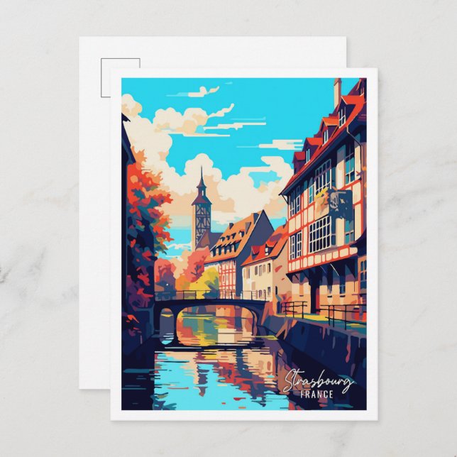 Straßburg Frankreich Kunstmuseum Monte San Giorgio Postkarte (Vorne/Hinten)