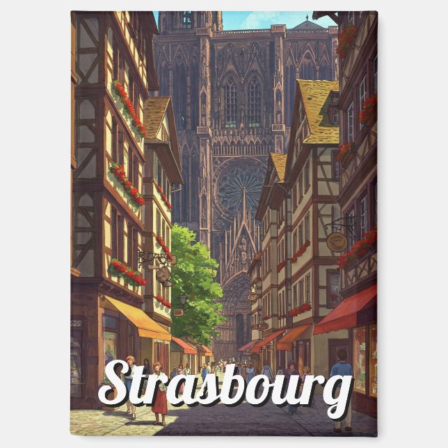 Straßburg Frankreich - Reise Magnet (Vorderseite)