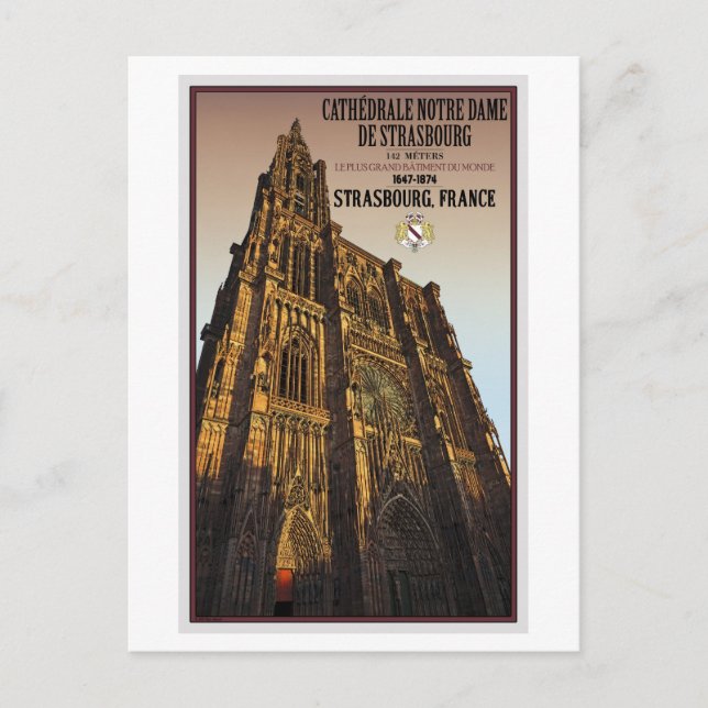 Straßburg - Kathedrale Notre Dame Postkarte (Vorderseite)