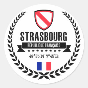 Straßburg Runder Aufkleber