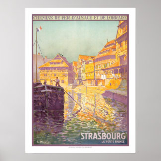 Straßburg Vintage Travel Poster