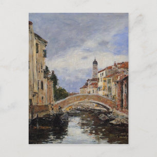 Straße, Antibes von Eugene Boudin Postkarte