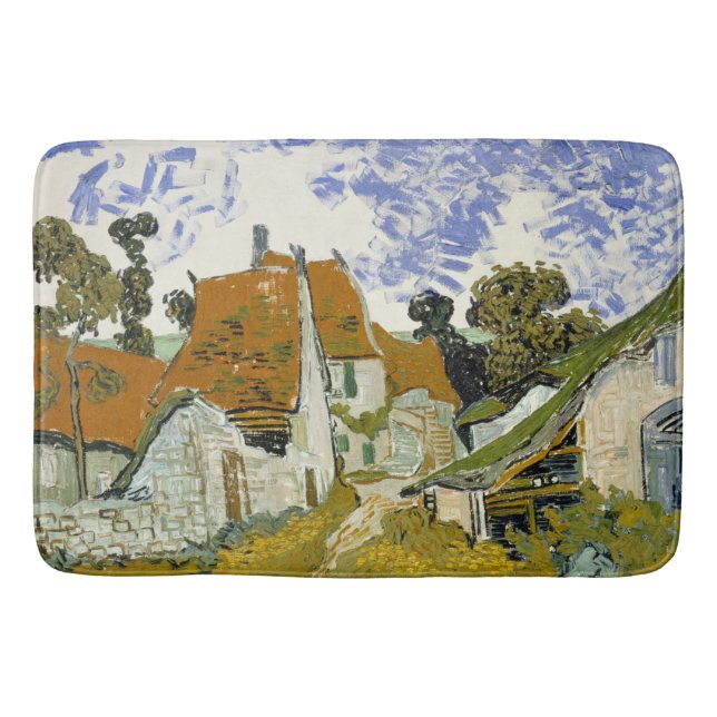 Straße Auvers-sur-Oise Vincent van Gogh Badematte (Vorderseite)