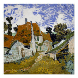 Straße Auvers-sur-Oise von Vincent van Gogh Poster