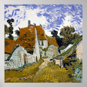Straße Auvers-sur-Oise von Vincent van Gogh Poster