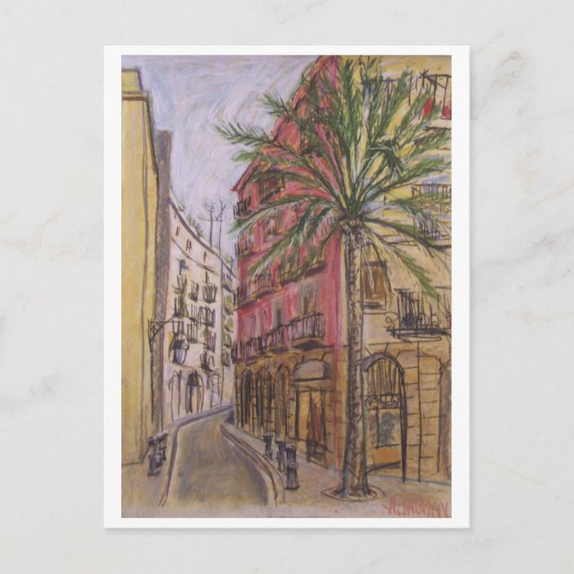 Straße Barcelona Postkarte (Vorderseite)