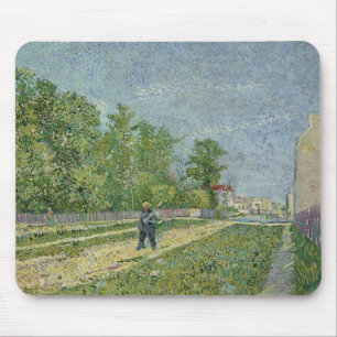 Straße, Bauer mit Spaten, Van Gogh Fine Art Mousepad
