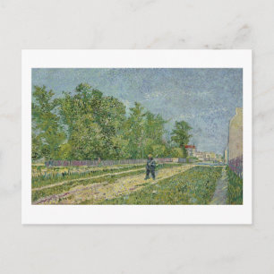 Straße, Bauer mit Spaten, Van Gogh Fine Art Postkarte