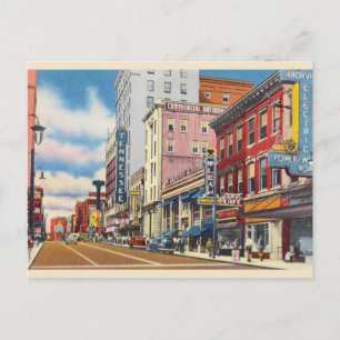 Straße, Blick nach Norden, Knoxville, Tennessee Postkarte