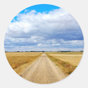 Straße Boadilla del Camino - Itero de la Vega Runder Aufkleber