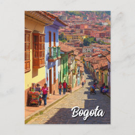 Straße Bogota Kolumbien La Candelaria Bogotá Postkarte