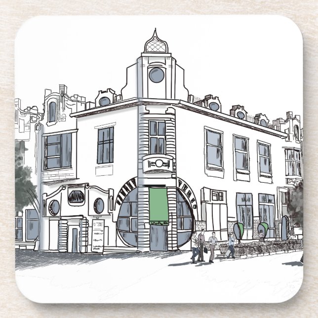 Straße der Altstadt Getränkeuntersetzer (Vorderseite)